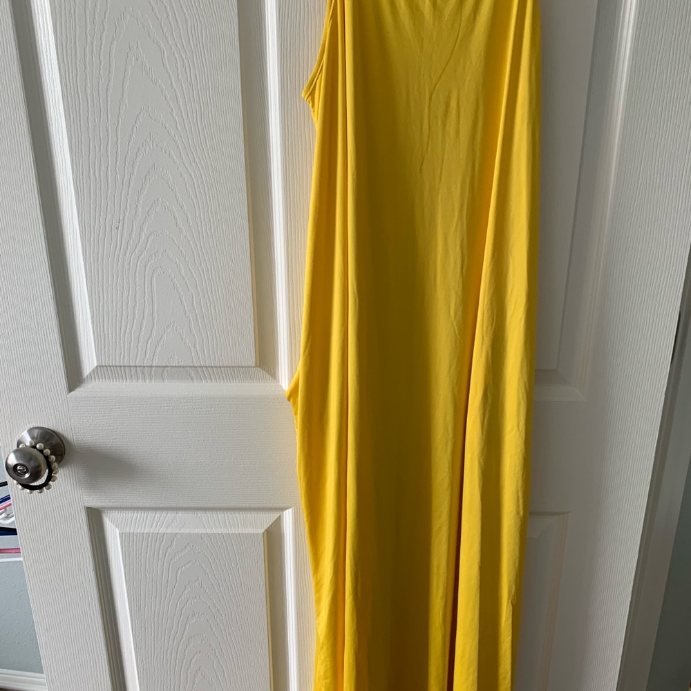 Yellow Spaghetti Strap Maxi